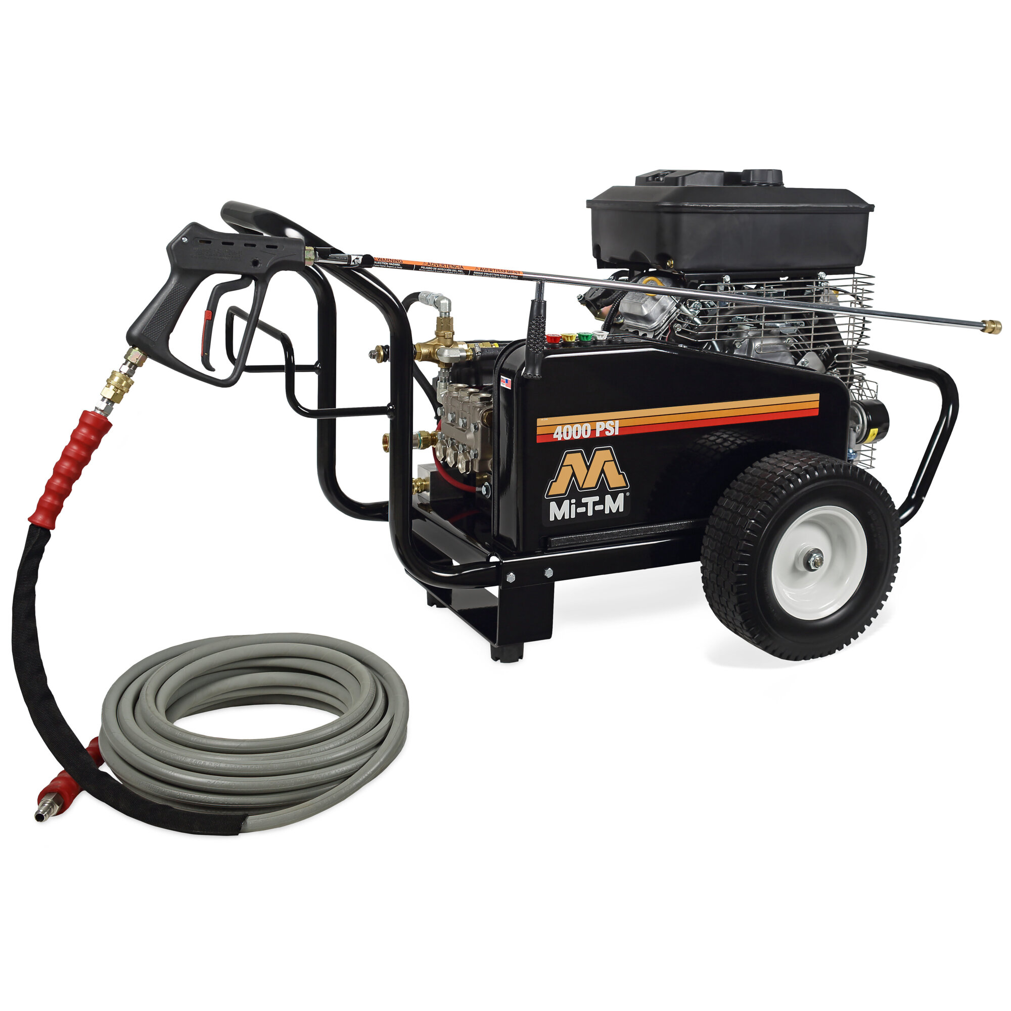 Mi-T-M CW Premium Series Gasoline Belt Drive Cold Water Pressure Washer — 4000 PSI, 4.0 GPM, Model# CW-4004-5MV0